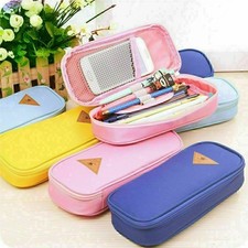 Cute Large Capacity Pen Pencil Case Pen Box School Stationery Cosmetic Bag New