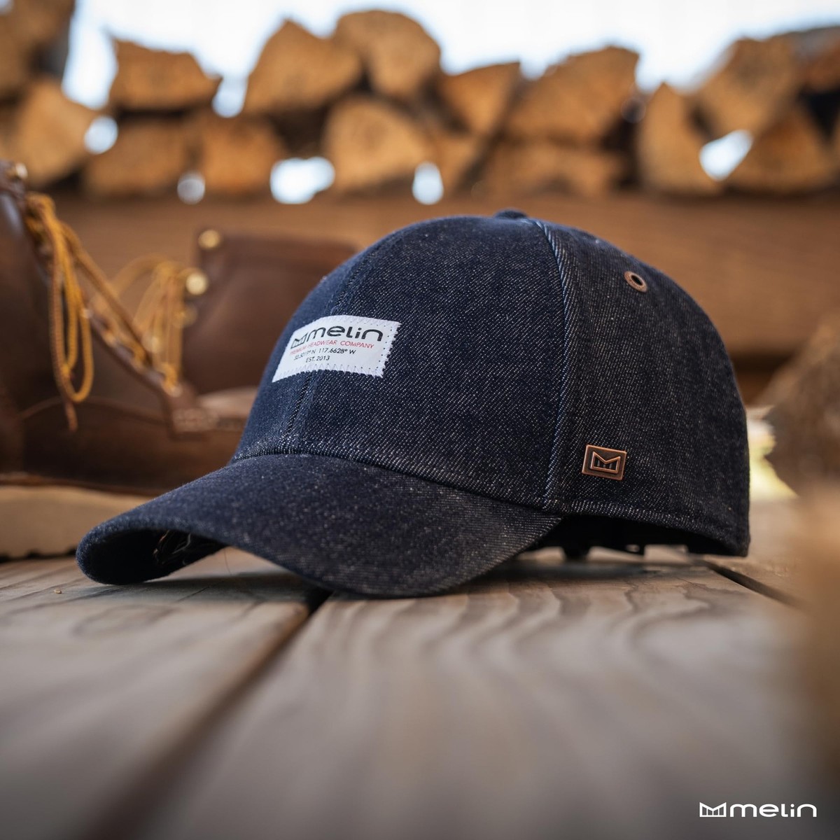 melin A-Game Brick Thermal Hat Dark Denim Unisex Cold-Weather