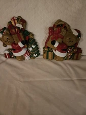 Burwood Vintage Home Interior Set Of 2 Plastic Santa's U.S.A.