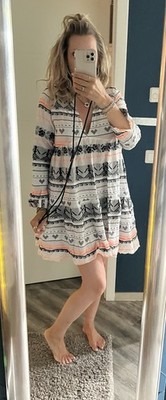 Devotion S 36/38 Tunika Longbluse Hängerchen Kleid Ethno Azteken