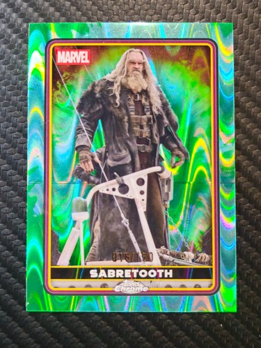 2025 Topps Chrome Marvel Deadpool&Wolverine Sabretooth 018/150 Green Wave