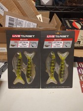 Live Target "ICT" Shad Bundle. 5.5" In Gold/Ghost. 2 Packs 4baits 1 Money🔥