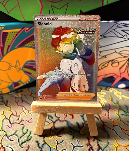 Pokémon TCG Siebold 221/198 SWSH06 Chilling Reign Secret Rare Holo Rapid Strike