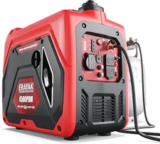 ERAYAK 4,500 Watt Quiet Portable Tri Fuel Gas Inverter Generator with CO Sensor