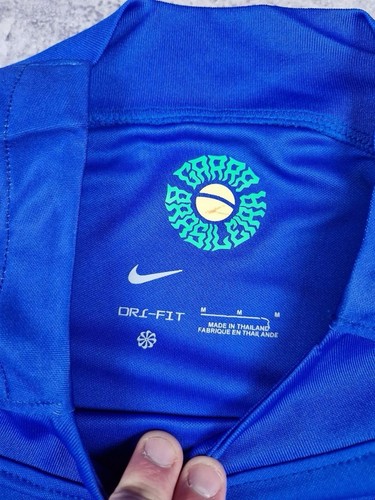 Nike Brasilien Fußball Trikot Vintage 2022-23 Away Blau Football Shirt Größe M - Bild 8 von 10