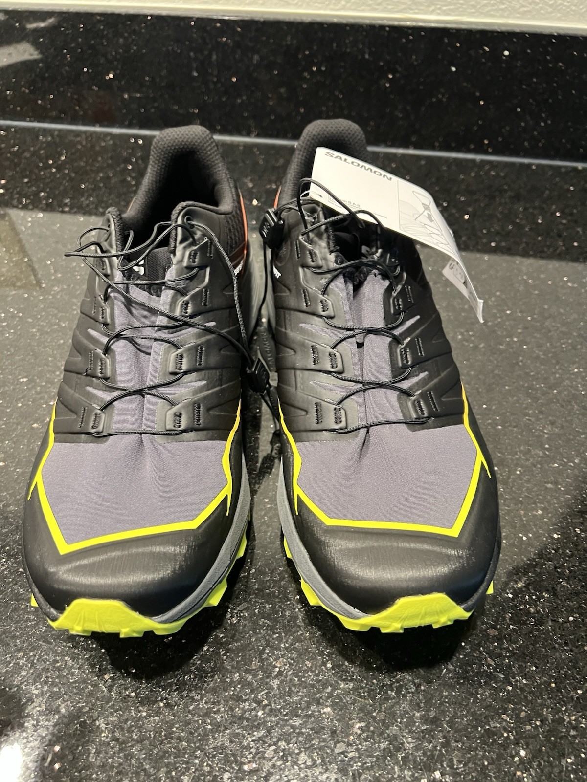 Scarpe da Trail Running Salomon Thundercross Nero Grigio Verde Arancione Uomo Tg11