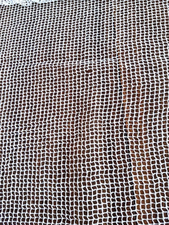 170 cm de filet de coton ancien, largeur 48 cm - Photo 4/4