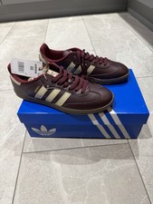 Women’s Adidas Samba OG trainers in the maroon& cream white- size UK 6
