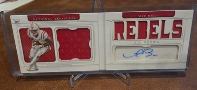 A J Brown Ole Miss Rebels 11/68 RPA National Treasures Eagles Titans NFL Rookie