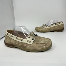 Twisted X Size 9.5 M Women's Driving Moccasin WDM0009 Dusty Tan Boat Shoe