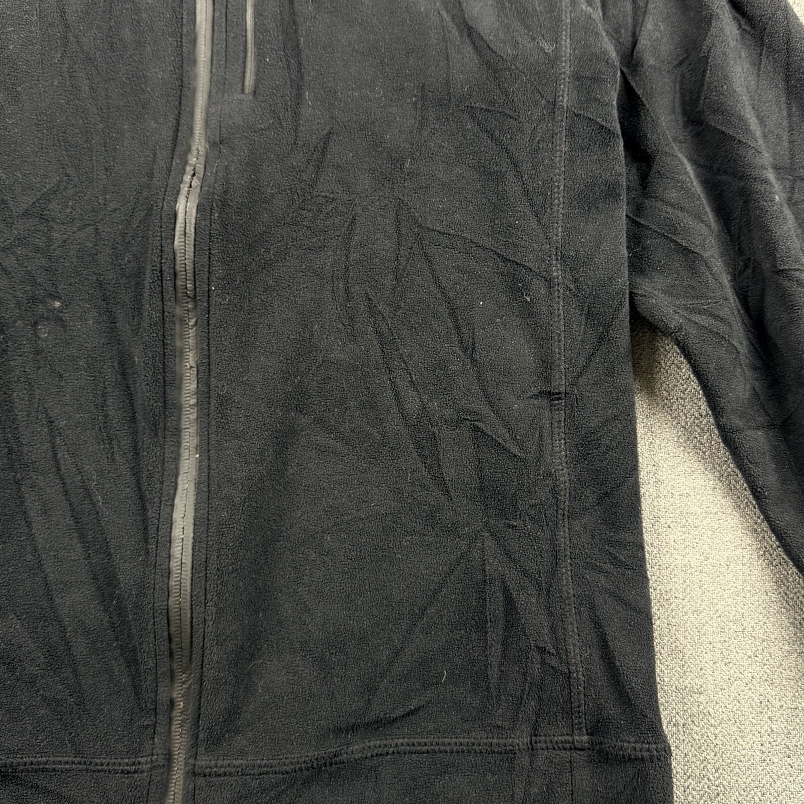 Moncler Grenoble Fleece Jacket Black XL Quilted Nylon Collar & Shoulders, thumbnail 8