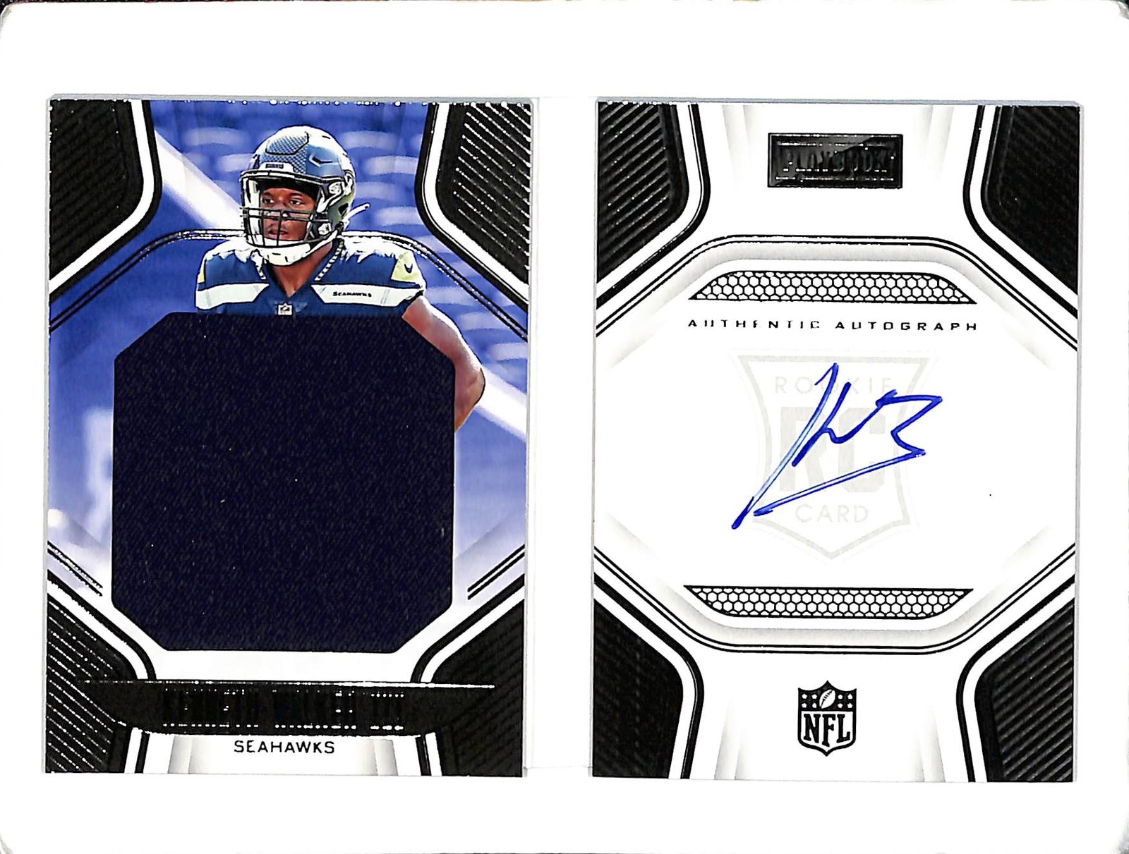 2022 Panini Playbook Kenneth Walker III RC Rookie Jersey Auto Booklet #83/299