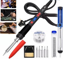90W Soldering Iron Kit Electronics Welding Irons Solder Tools adjustable wire I