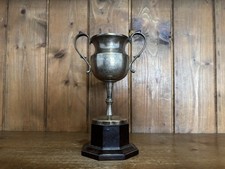1929 vintage silver plate trophy, loving cup, trophies, trophy