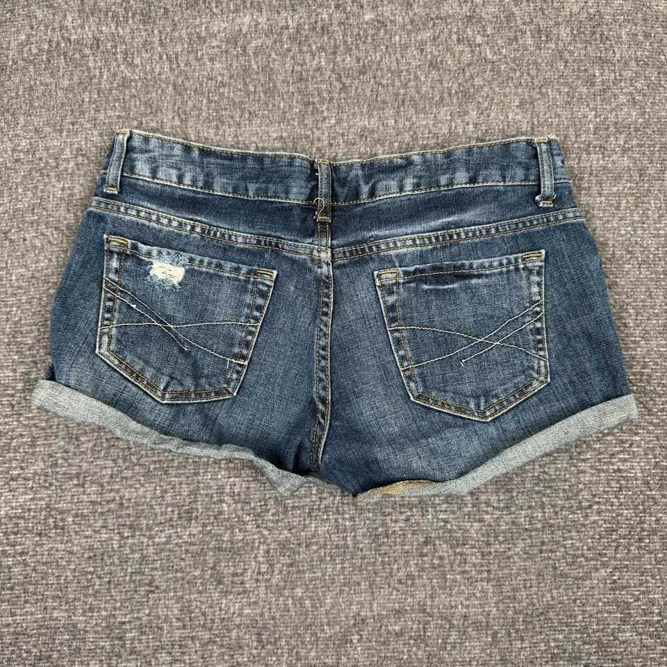 Pantalones Cortos Vintage Aeropostale Para Mujer 5/6 Denim Tiro Bajo Micro Mini Envejecido Y2K Foto 4 de 4