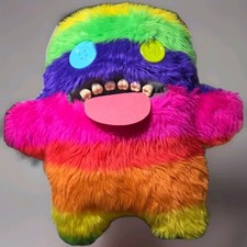 Fuggler Bigg Fugg Stripey Rainbow Monster Zuru 18 Inch Plush OOGAH BOOGAH Pride