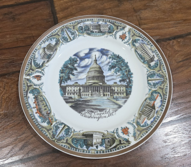 Washington, D.C. District of Columbia Souvenir Plate - The Capitol