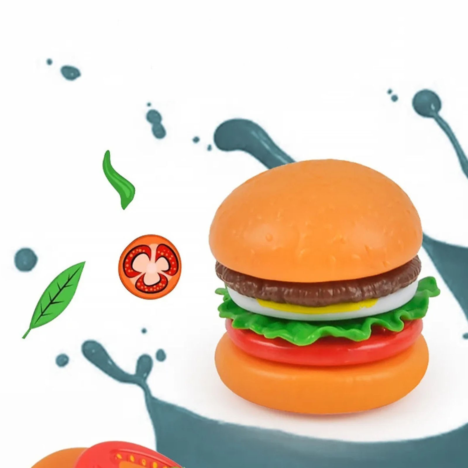 56Pcs Colorful Western Food Toy Educational Simulation Kitchen Play Food Toy For