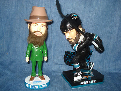 2 San Jose Sharks Brent Burns Gameday Suit & One of 288 bobblehead SGA SJ Bobble