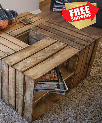 Rustic Crate Coffee Table Make Your, Homemade Coffee Table Crates