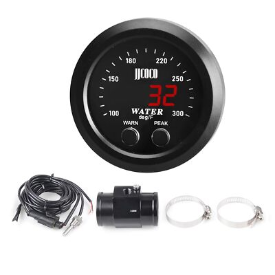 #ad 2#x27;#x27; 52mm Water Temp Temperature Gauge with 32mm Joint Pipe Sensor Adapter 1 8NPT $26.99