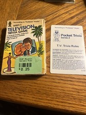 HOYLE POCKET TRIVIA Series 2 Television Trivia Game 1984 Deck 52 Of 53 Cards