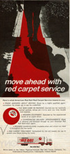 1969 Vintage Print Ad American Red Ball World Wide Movers Move ahead red carpet