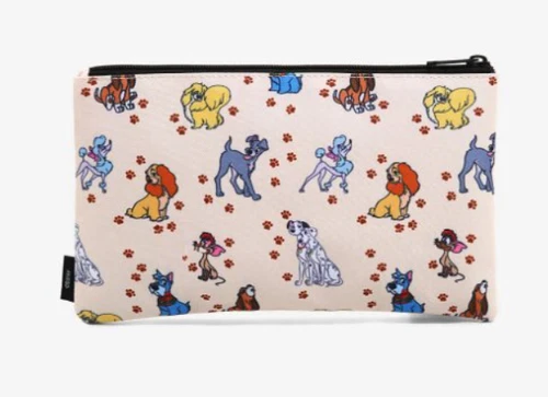 NWT Loungefly Disney Dogs Paw Print Makeup Bag Cosmetic Pencil Pouch Organizer