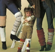 Mixed Leg Warmers DK LAMINATED Knitting Pattern Size toddler - Adult