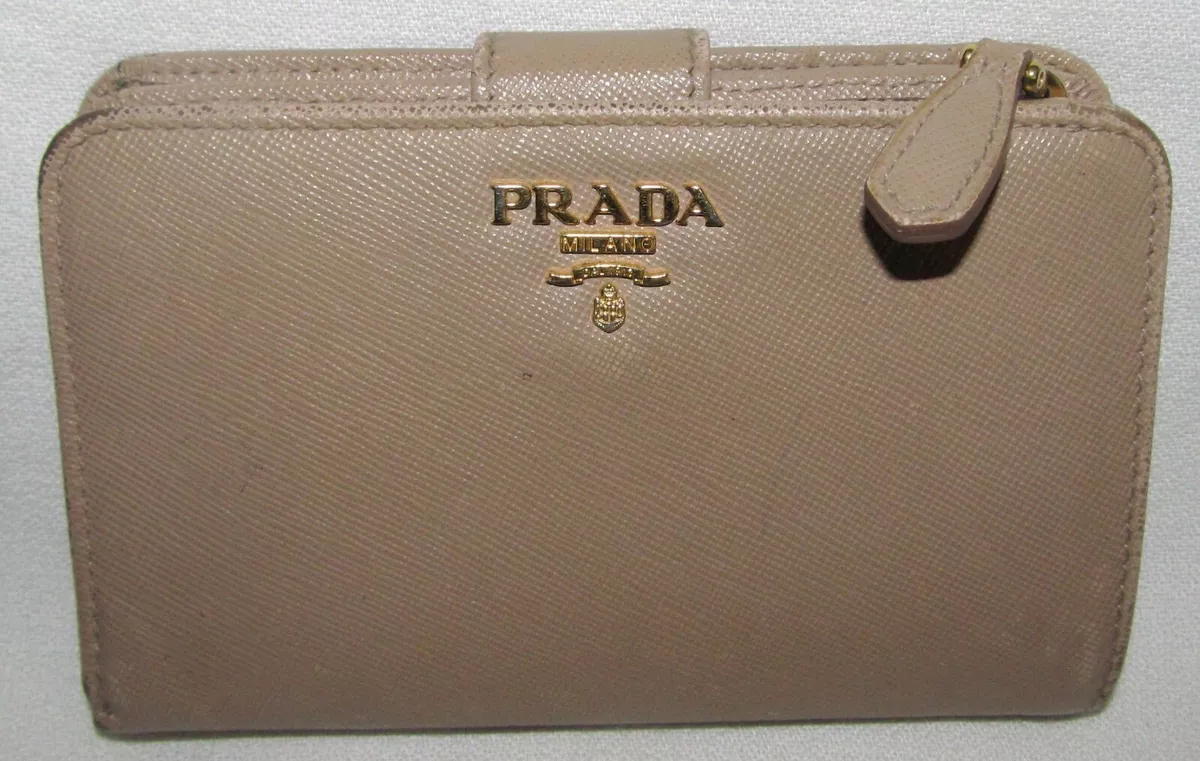 Prada Red Saffiano Metal Leather Wallet on Chain Clutch Bag - Yoogi's Closet