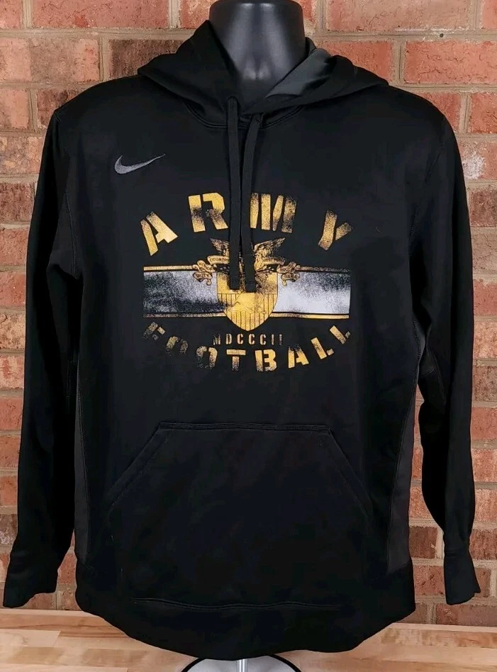 Nike Therma-Fit US Army Football Hoodie Sweatshirt Size Large Black