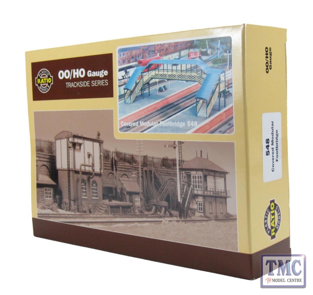 548 Ratio Modular Covered Footbridge OO Gauge Plastic Kit