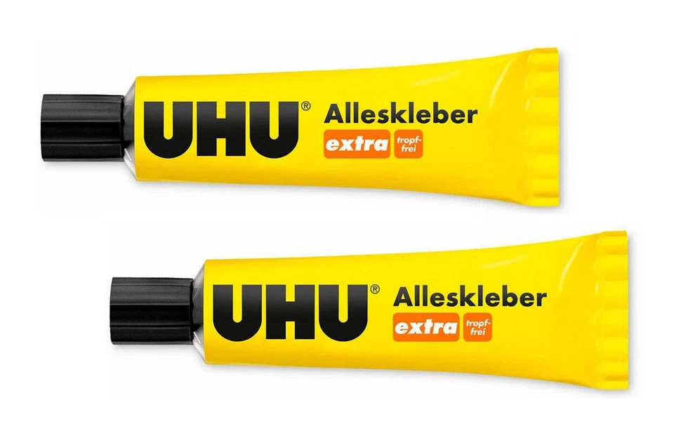 2 x UHU Der Alleskleber extra Kleber Klebstoff Tube mit 31g tropffrei