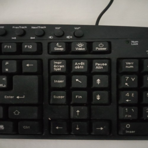 Old Vintage Tech-Com Mechanical Terminal Computer Keyboard Wired PS/2 Tested - Picture 2 of 17