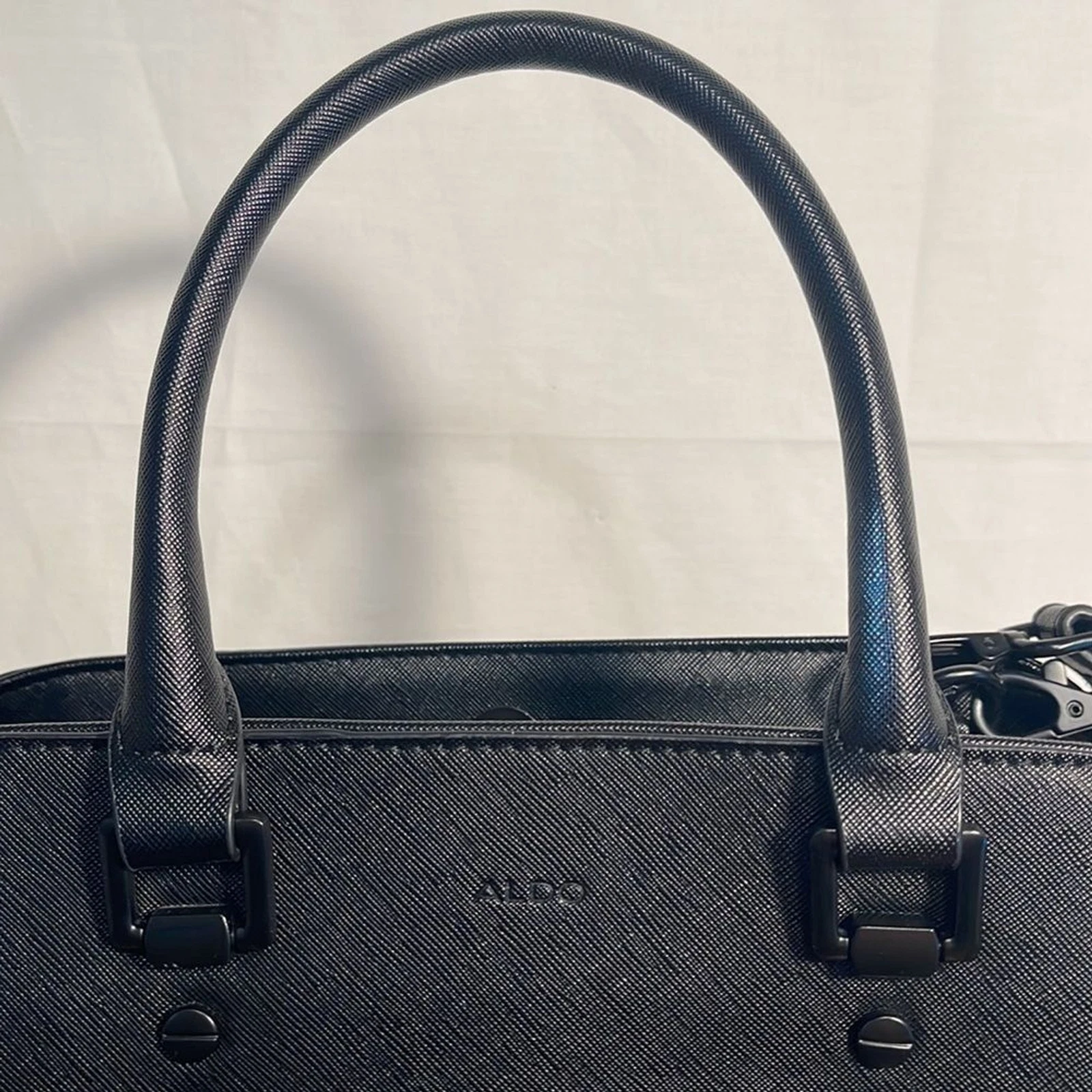 Borsa a tracolla ALDO Legoiri in pelle nera con manici superiori nuova senza etichetta donna