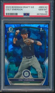 PSA 10 COLT EMERSON 1st 2023 Bowman Chrome Draft SAPPHIRE REFRACTOR RC GEM MINT