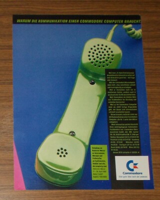 Seltene Werbung COMMODORE Warum Kommunikation Commodore Computer braucht 1985