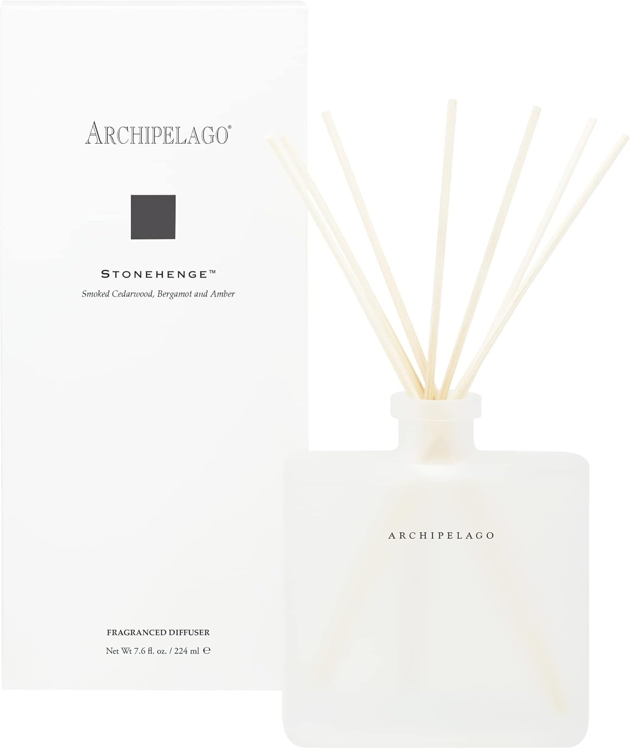 Stonehenge Reed Diffuser, Includes Fragrance Oil, Decorative Wooden Cap and 10 D