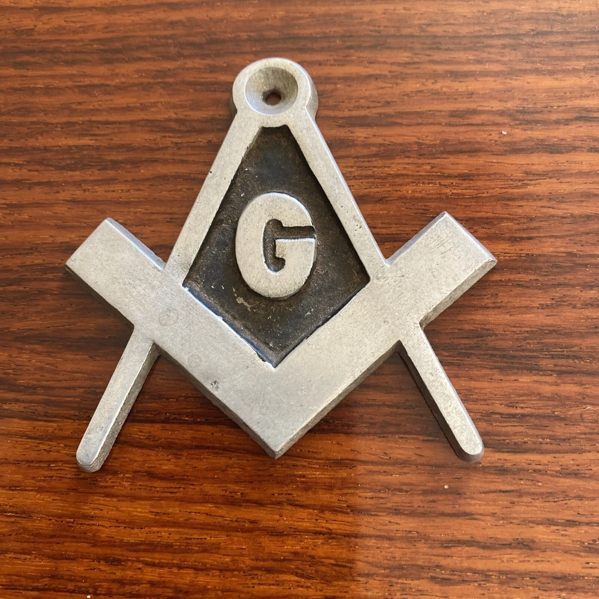 COLLIER MAÇONNIQUE USA ancien Franc Maçon Sautoir Chaine Bijou argent