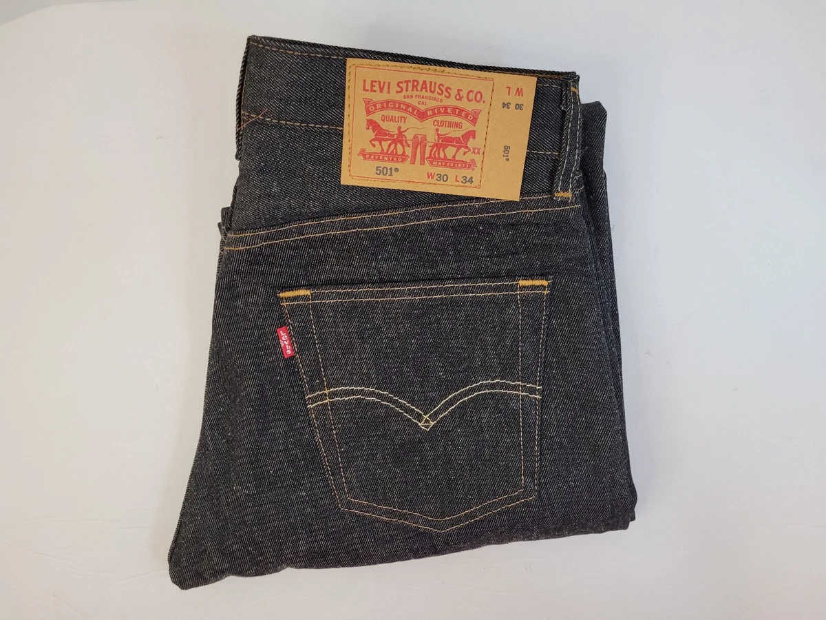 Levi's 501 XX Denim Jeans 34 x 30 Straight Dark Wash Buttonfly EUC