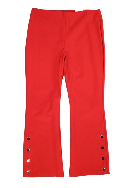 red high rise pants