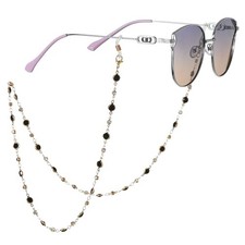Eyeglasses Chain Holder, Beaded Neck Cord for Reading Glasses and Black