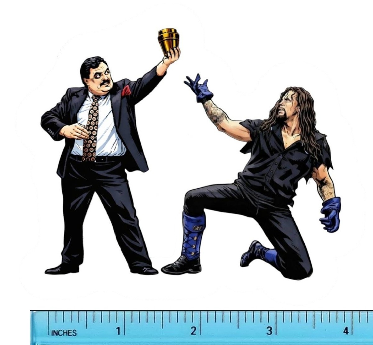 WWE Undertaker and Paul Bearer Wrestling Water Resistant Sticker