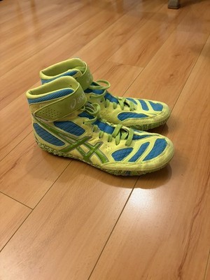 ASICS AGRESSORS II L.E NEON BLAST, MEN'S 9, AUTHENTIC, J402Y wrestling 