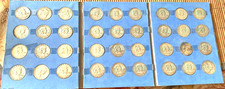 1950-1963 LOT OF 36 FRANKLIN 90 SILVER UNITED STATES HALF DOLLARS AS PICTURED