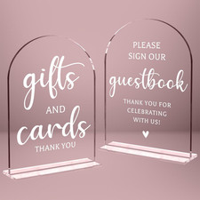 2 Pcs Wedding Sign Decor, Ceremony Sign, Wedding Sign for Reception Event Part