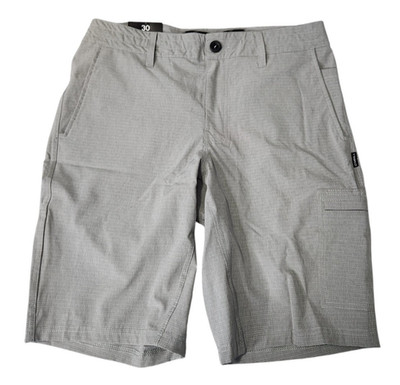 Oneill Mens 30 Crossover Hybrid Shorts Bathing Suit Swimwear Gray Belted