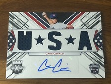 2019 Panini Elite Extra Edition Cade Cavalli USA Materials Signature Auto 63/99