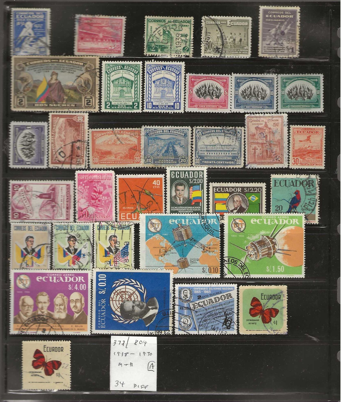 ECUADOR...Sc #372/804...Mint & Used...1938/70...35 Different
