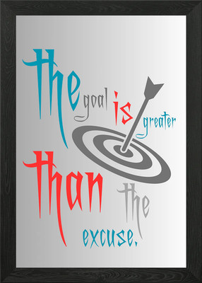 Motivationsziel übertrifft Ausrede Gr gerahmtes Wandbild Poster Leinwanddruck Bild